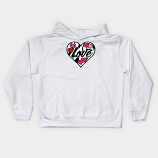 Zebra Kawaii Love Heart Kids Hoodie